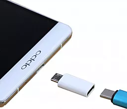Адаптер-переходник Lapara M-F micro USB -> USB Type-C White (LA-MaleMicroUSB-TypeC-Female white) - миниатюра 3