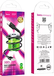 Кабель USB Hoco X83 Victory USB Type-C Cable Black - миниатюра 4