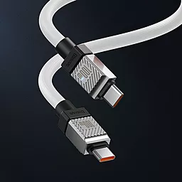USB PD Кабель Baseus CoolPlay Series 100W 2M USB Type-C - Type-C white (CAKW000302) - миниатюра 6