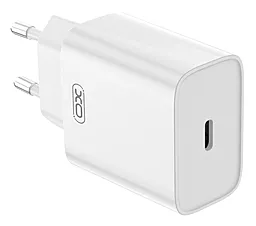 Сетевое зарядное устройство XO CE15 20w PD USB-C fast charger white - миниатюра 2