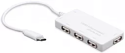 USB Type-C хаб Maxxter 4хUSB2.0 (HC-204) White