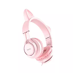 Наушники Hoco W36 Cat Ear Pink - миниатюра 2