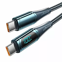 Кабель USB PD Essager LED Digital Display 100w 5a USB Type-C - Type-C cable blue (ES-XCTT1-YD03) - миниатюра 2