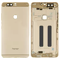 Задняя крышка корпуса Huawei Honor V8 с шлейфом сканера отпечатка пальца, со стеклом камеры Original Gold