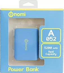 Повербанк Nomi A052 5200 mAh Yellow/Blue - миниатюра 3