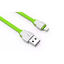 Кабель USB LDNio Lightning flat 2.1A Green (LS04) - миниатюра 4