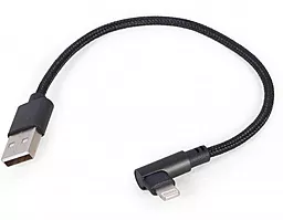 Кабель USB Cablexpert USB Lightning 0.2м Угловой Чёрный (CC-USB2-AMLML-0.2M) - миниатюра 2