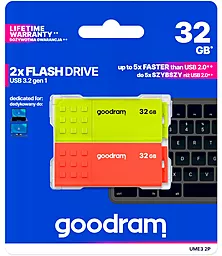 Флешка GooDRam 2x32 GB UME3 MIX 2-PACK USB (UME3-0320MXR11-2P) - миниатюра 8