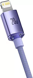 Кабель USB PD Baseus Crystal Shine 20W 2M USB Type-C - Lightning Cable Purple (CAJY000305) - миниатюра 4