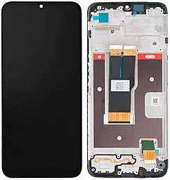 Дисплей Realme C30, C31 (черный шлейф) с тачскрином и рамкой, оригинал, Black