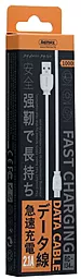 Кабель USB Remax Fast micro USB Cable White (RC-134m) - миниатюра 2