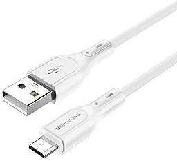Кабель USB Borofone BX66 2.4A micro USB Cable White - миниатюра 2
