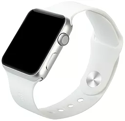 Сменный ремешок для умных часов Apple Watch Baseus iWatch Silicon Strap 38mm White - миниатюра 2