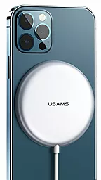 Беспроводное (индукционное) зарядное устройство Usams US-CD160 W2 Aluminum Super-thin Magnetic Wireless Charger 15W Grey