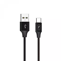 USB Кабель SkyDolphin S55T Neylon USB to Type-C Black (USB-000436)