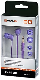 Навушники REAL-EL Z-1600 Violet - мініатюра 2