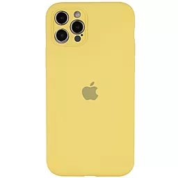 Чехол Silicone Case Full Camera для Apple IPhone 14 Pro Yellow
