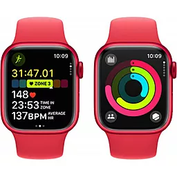 Смарт-часы Apple Watch Series 9 GPS 45mm (PRODUCT)RED Aluminium Case with (PRODUCT)RED Sport Band - M/L (MRXK3QP/A) - миниатюра 6