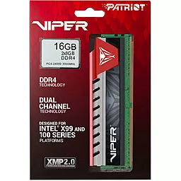 Оперативная память Patriot DDR4 16GB (2x8GB) 2800 MHz Viper (PVE416G280C6KRD) - миниатюра 2