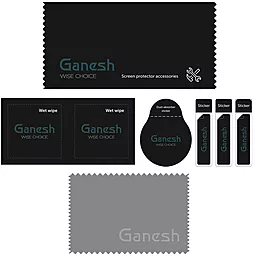 Защитное стекло Ganesh (Full Cover) для Apple iPhone 13, iPhone 13 Pro, iPhone 14 Черный - миниатюра 3