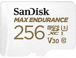 Карта пам'яті SanDisk 256 GB microSDXC Max Endurance UHS-I U3 V30 + SD adapter (SDSQQVR-256G-GN6IA)