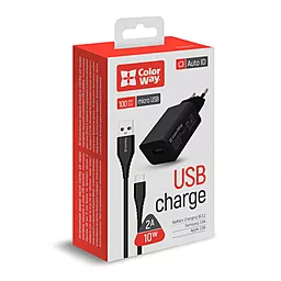 Сетевое зарядное устройство ColorWay 2A + micro USB Cable Black (CW-CHS012CM-BK) - миниатюра 5