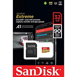 Карта пам'яті SanDisk microSDHC 32GB Extreme UHS-I U3 V30 A1 + SD-адаптер (SDSQXAF-032G-GN6MA) - мініатюра 3