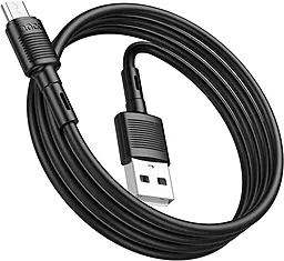 Кабель USB Hoco X83 Victory 2.4A micro USB Cable Black - миниатюра 3