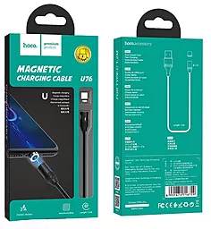 Кабель USB Hoco U76 Fresh Magnetic Type-C Cable Black - миниатюра 4