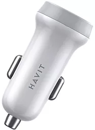 Автомобільний зарядний пристрій Havit HV-CC2008 12W 3.1A 2xUSB-A White