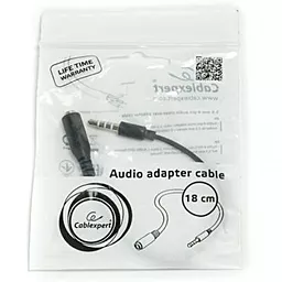 Аудио удлинитель Cablexpert mini Jack 3.5mm M/F 0.2 м black (CCA-419) - миниатюра 3