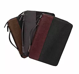 Чохол для планшету Tuff-Luv Roma Faux Leather Zip Case Cover (with Sleep Function) for the Apple iPad mini Black / Brown (I7_26) - мініатюра 4