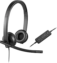 Навушники Logitech USB Headset H570e Stereo Black (981-000575) - мініатюра 2