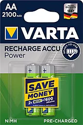 Акумулятор Varta AA (R6) Rechargeable Accu Power (2100mAh) Ni-MH 2шт (56706101402)