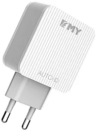 Сетевое зарядное устройство EMY 15W 3.1A 3xUSB-A + Cable Lightning White (YT-KMY-A303-M) - миниатюра 2