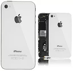 Задняя крышка корпуса Apple iPhone 4 со стеклом камеры White