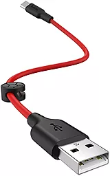 Кабель USB Hoco X21 Plus Silicone USB Type-C 0.25m Red - миниатюра 4