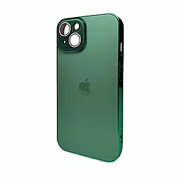 Чехол AG Glass Sapphire Frame MagSafe Logo for Apple iPhone 14  Cangling Green