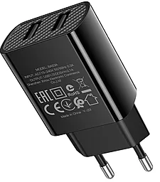 Сетевое зарядное устройство Borofone BA53A Powerway 2USB 2.1A + USB Type-C Cable Black - миниатюра 4
