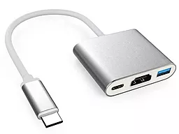 Мультипортовый USB Type-C хаб NICHOSI USB-C -> HDMI + USB 3.0 + Type-C 0.15m