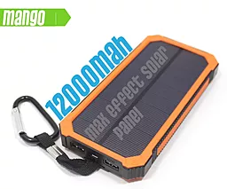 Повербанк MANGO Solar IPx6 6 LED Power Bank 12000mAh Black/Orange