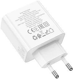 Сетевое зарядное устройство Hoco C113A Awesome 65W PD USB-A-C White - миниатюра 3