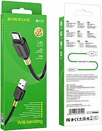 Кабель USB Borofone BX59 2.4A micro USB Cable Black - миниатюра 6