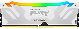 Оперативная память Kingston Fury 32 GB DDR5 6000 MHz Renegade RGB White/Silver (KF560C32RWA-32) - миниатюра 2