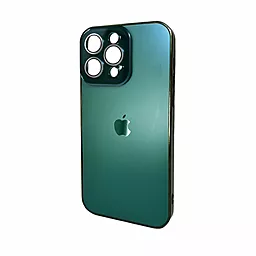 Чехол AG Glass Sapphire Frame MagSafe Logo for Apple iPhone 15 Pro Max Cangling Green
