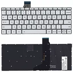 Клавиатура для ноутбука Xiaomi Mi Air 12.5 с подсветкой  Silver