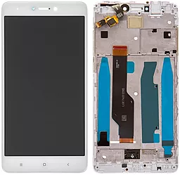 Дисплей Xiaomi Redmi Note 4X Snapdragon з тачскріном і рамкою, White