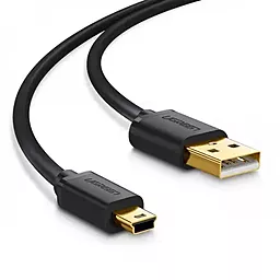 Кабель USB Ugreen US132 10w 2.1a Mini USB cable black - миниатюра 2