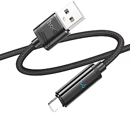 Кабель USB Hoco U127 12w 2.4a 1.2m Lightning cable black - миниатюра 2