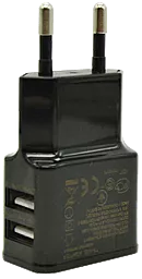 Мережевий зарядний пристрій Samsung 2xUSB Charger ETA-U90 (2.1A/1A) Black - мініатюра 2